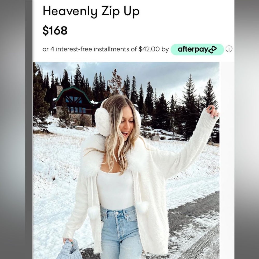 SIZE S: Showmeyourmumu heavenly zip up - brand new w/ tags